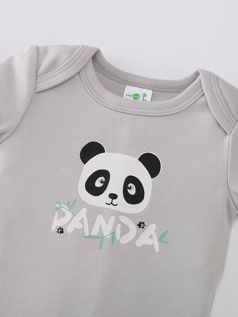 8pcs Set Comfortable and Soft Baby & Kids' Cartoon Panda Print.