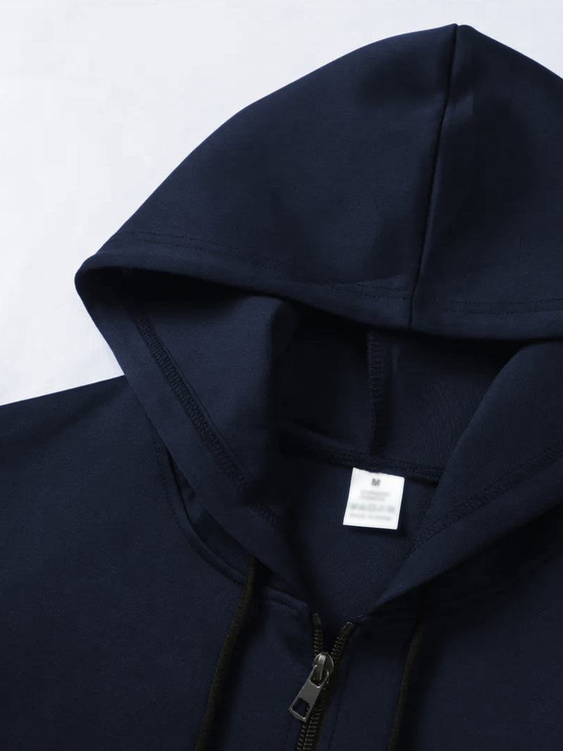 Men's Spanish Flag & Spain Lettering Print Hooded Jacket.