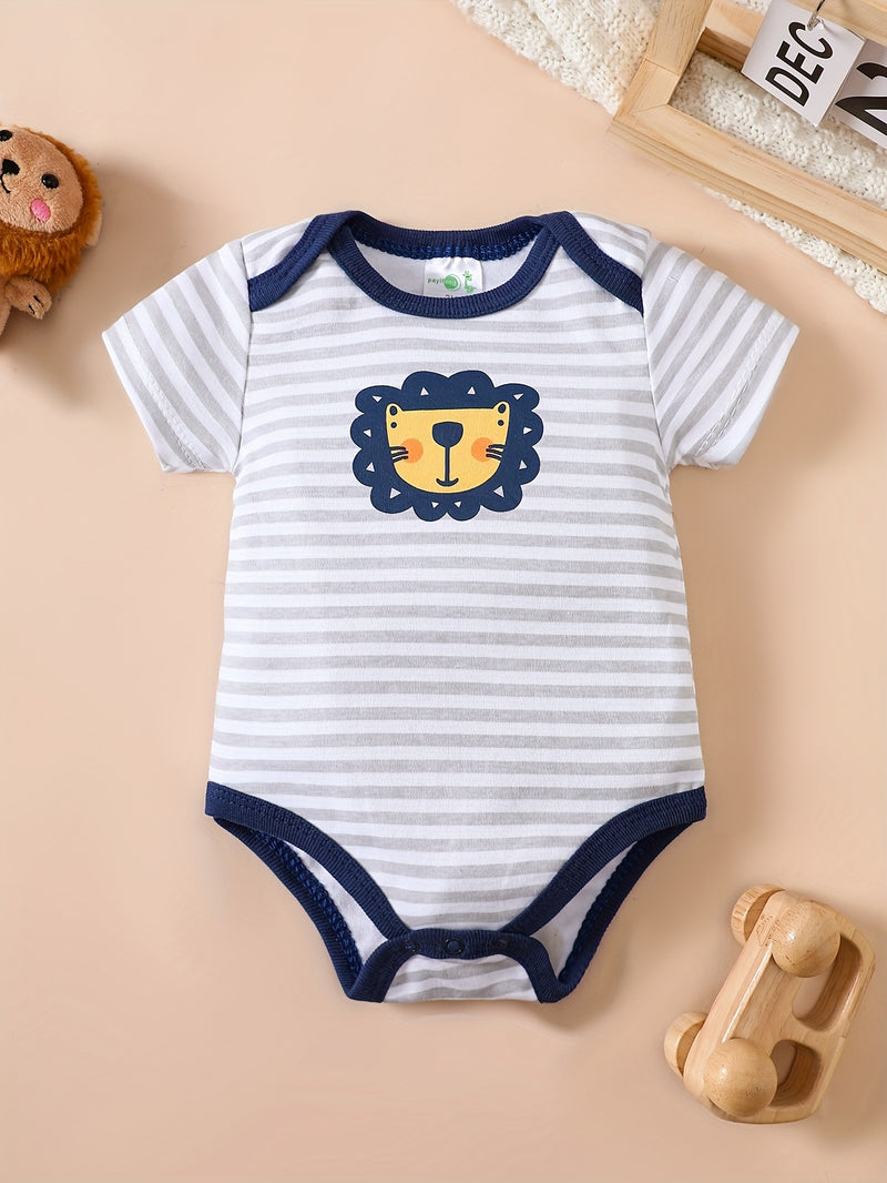 4pcs set of new spring/summer baby boy romper bodysuits.