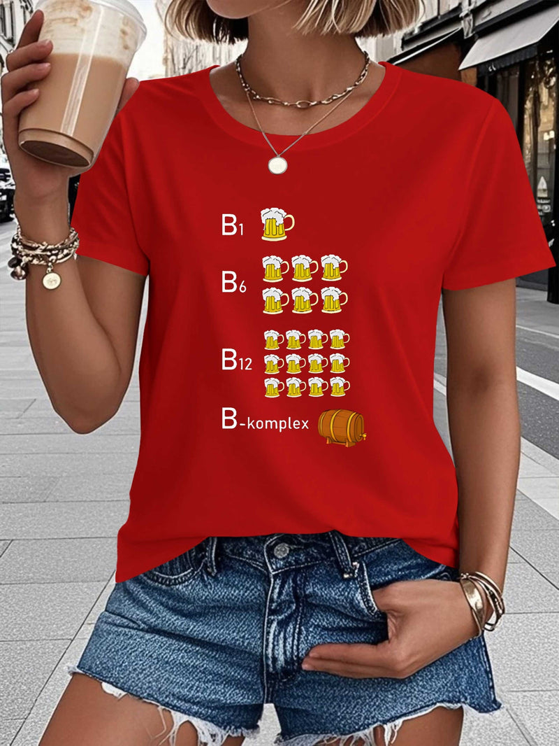 Women's T-Shirt with Short Sleeves.