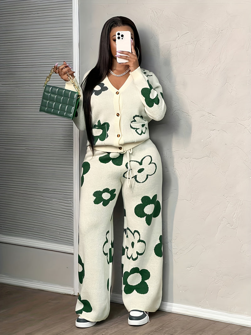 Women’s Casual Sweater And Pants Set.