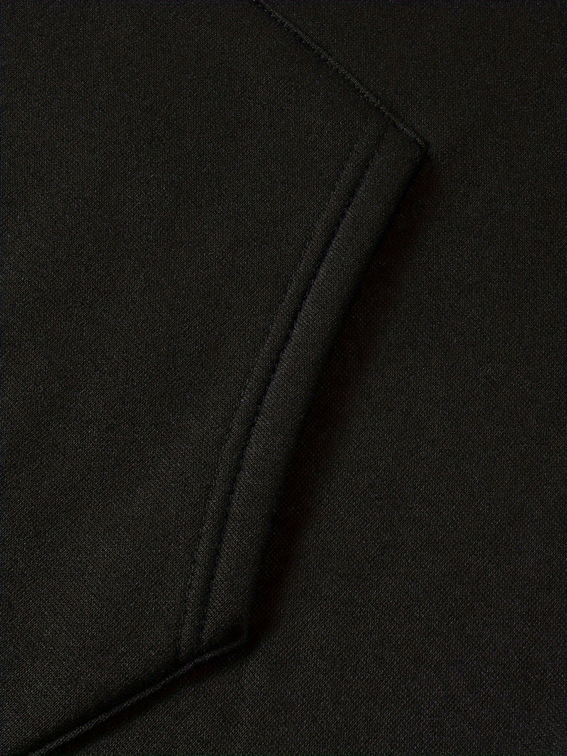 Men’s Hooded Sweatshirt New Solid Color Printed Hoodie Loose.