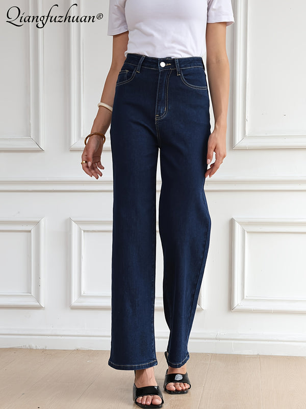 Ladies' Stretch Slim Straight-leg Jeans.