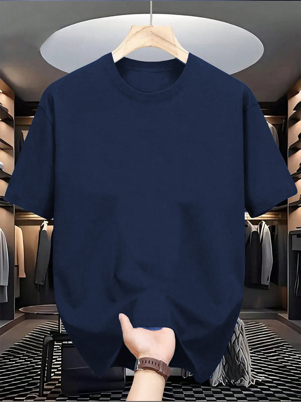 4 pcs  Men's Trendy Solid Color T-Shirts.