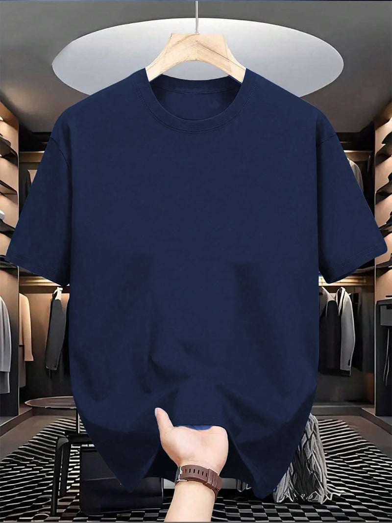 4 pcs  Men's Trendy Solid Color T-Shirts.