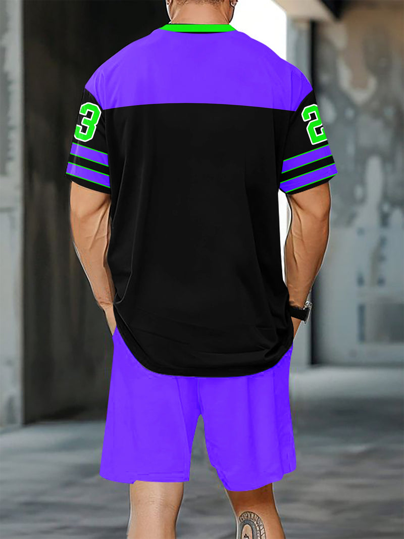 Casual Shorts Men's Trendy 2pcs Set.