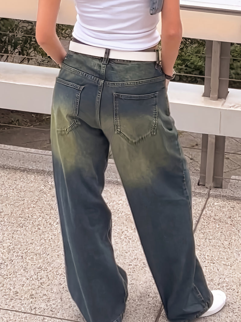 Women’s New Vintage-Style Versatile Non-Stretch Jeans.