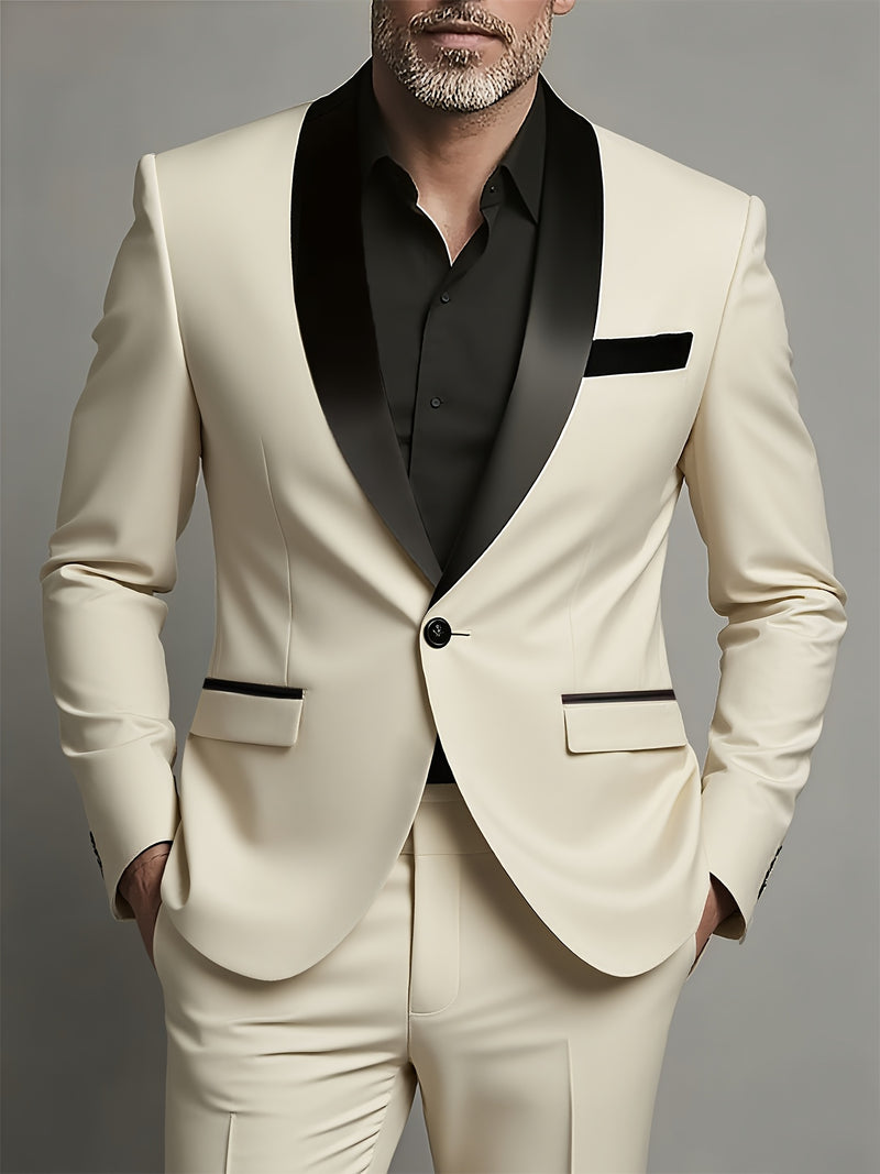 Men'S Premium Two-Piece Suit, Plus-Size Suit Set with Pants.