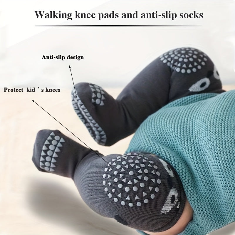 A Pair of Mid-Length Socks with Knee, Featuring Non-Slip And Collision-Resistant Designs.
