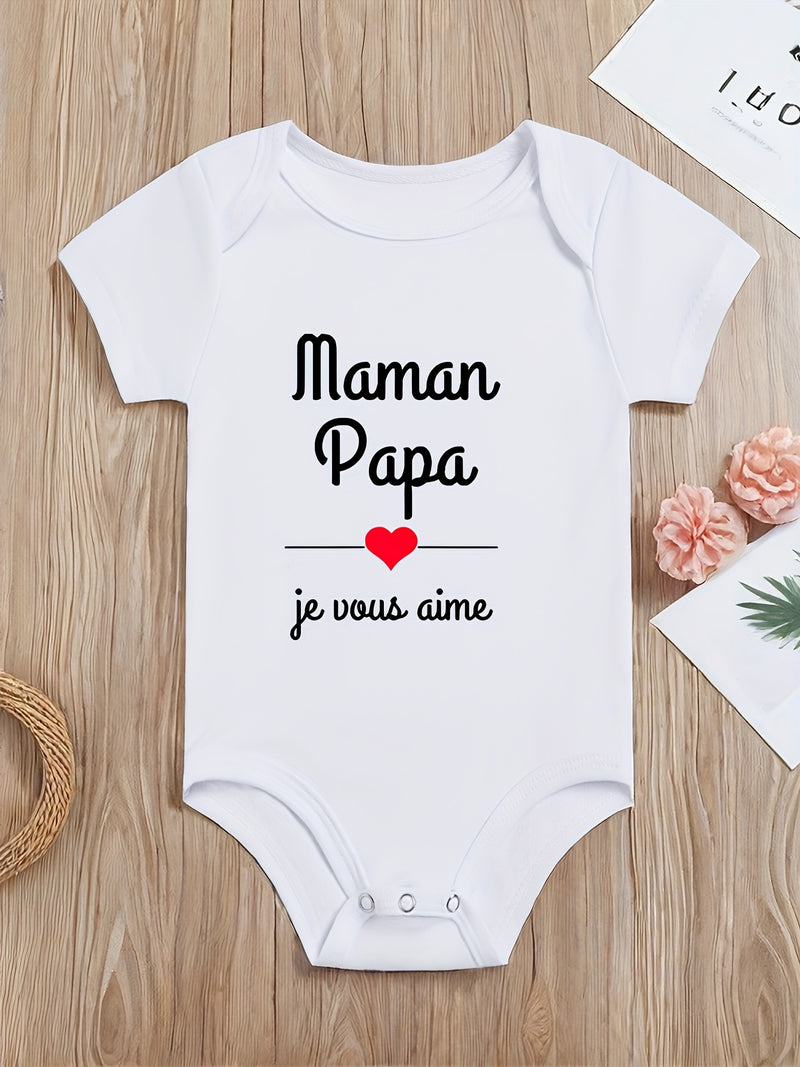 Children's Clothing Fun Letter Print Triangle Bodysuit.