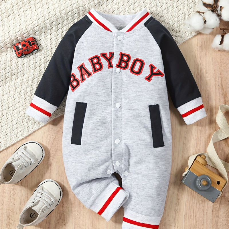 Spring And Autumn Baby Boy BABYBOY  Round Neck.