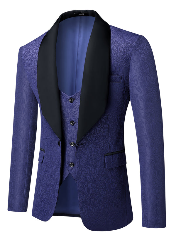 Men's Shawl Collar Suit Three-Piece.