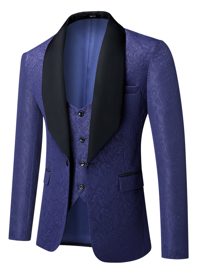 Men's Shawl Collar Suit Three-Piece.