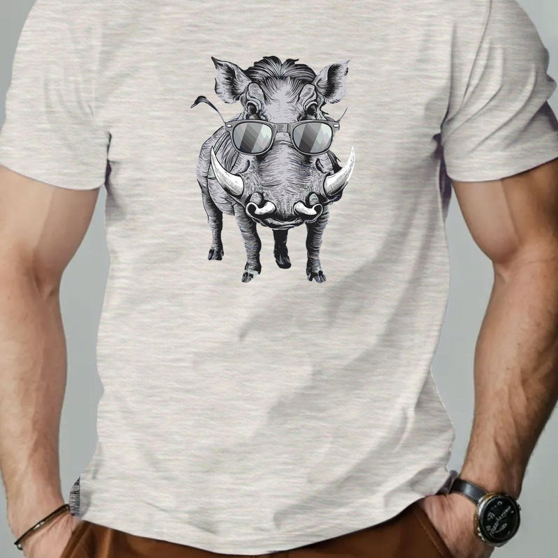Men's Fashion Casual Crew Neck Short T-Shirt.