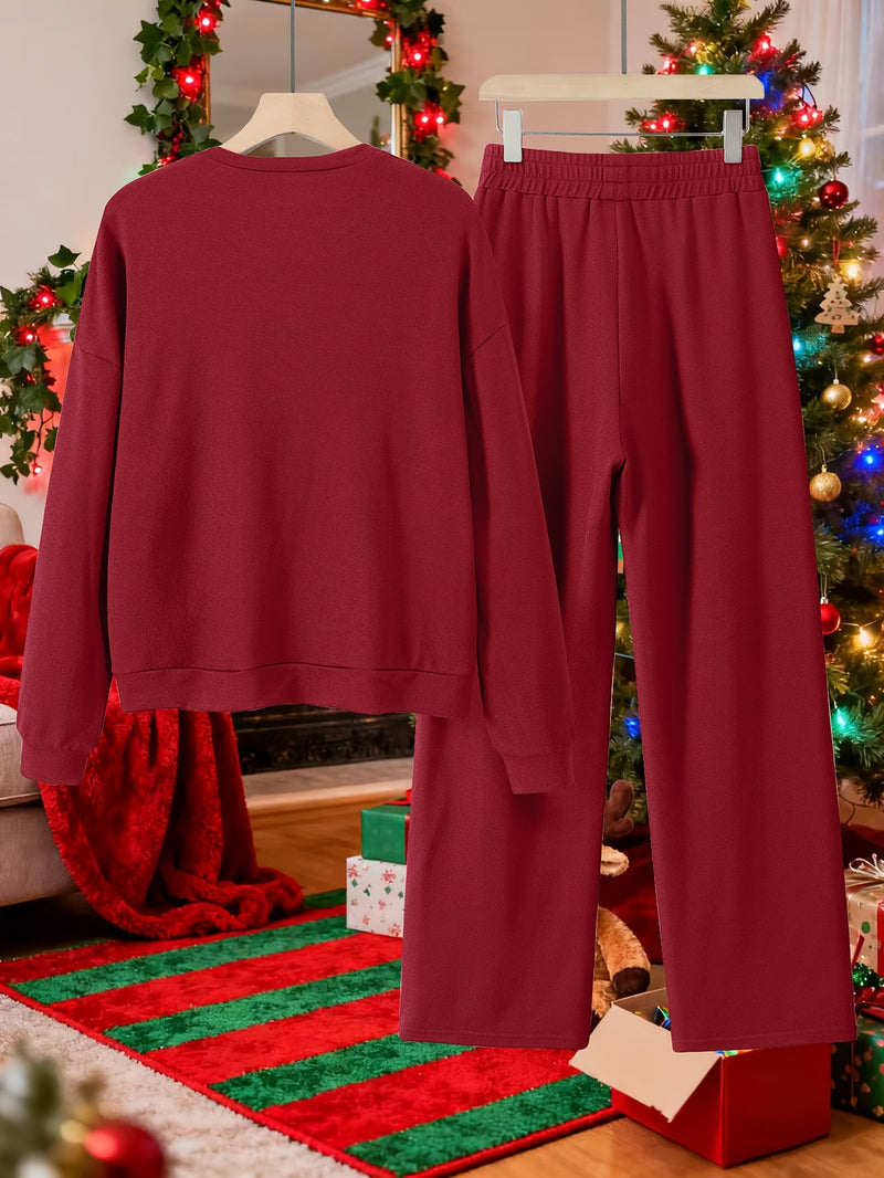 Autumn/Winter New Women's Fabric Two-Piece Set.