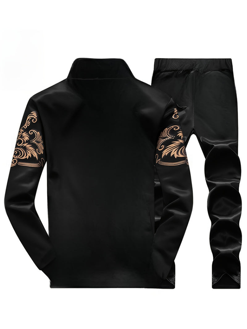 Men's Casual Sportswear Set: Two-Piece Suit.