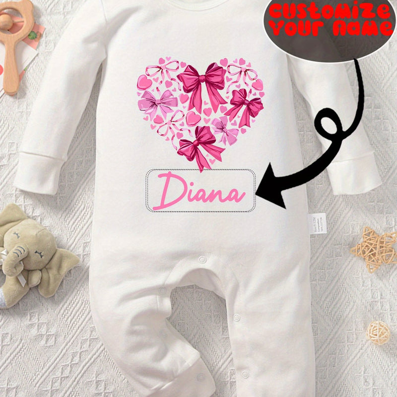 Pure Long-Sleeve Print Bodysuit, Casual Long-Sleeve Jumpsuit for Autumn.