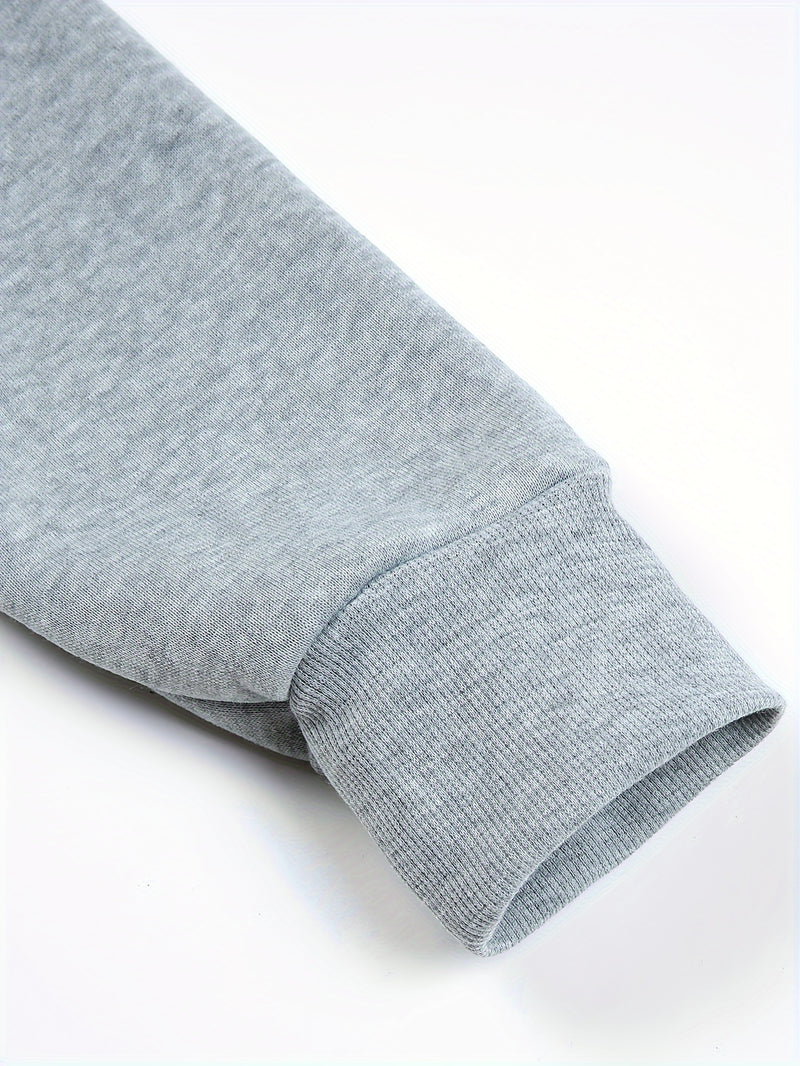 Men's Autumn/Winter Compass Print Hooded Sweatshirt.