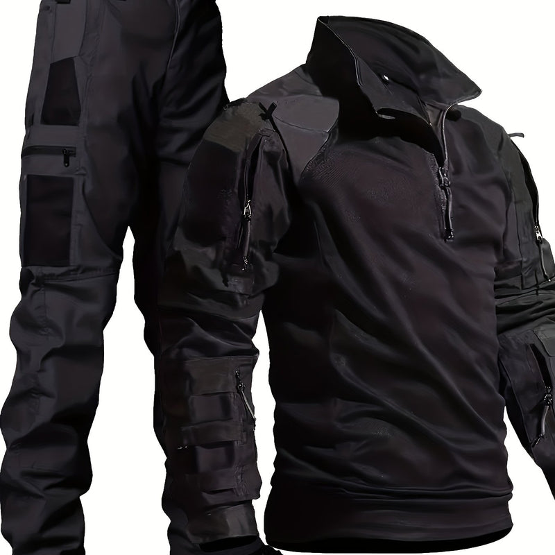 Men's Outdoor Sports Leisure Outfit Consisting of a Long-Sleeve Top And Pants.