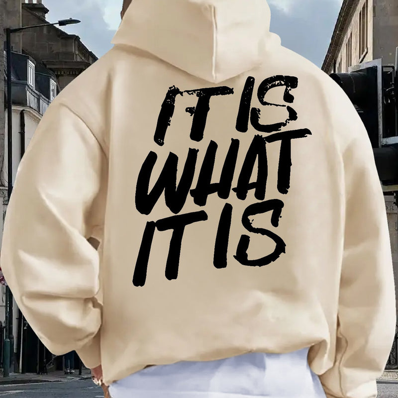 Men's Hooded Printed Sweatshirt.