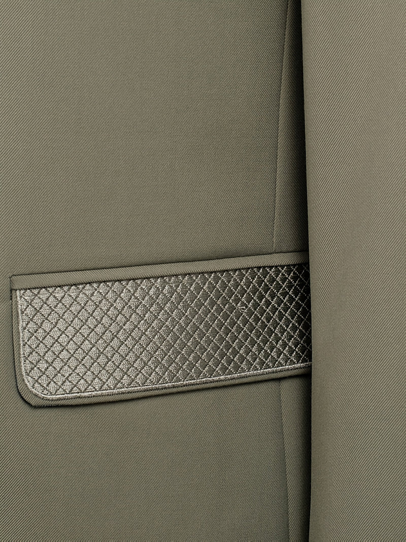 2pcs Men's Casual Zhongshan Suit with Stand Collar.