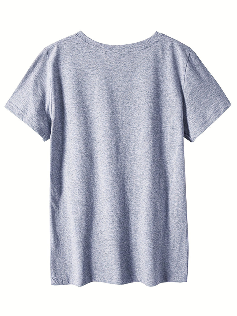 Women’s cat Print Ladies' T-shirt Casual Top for Summer & Spring.