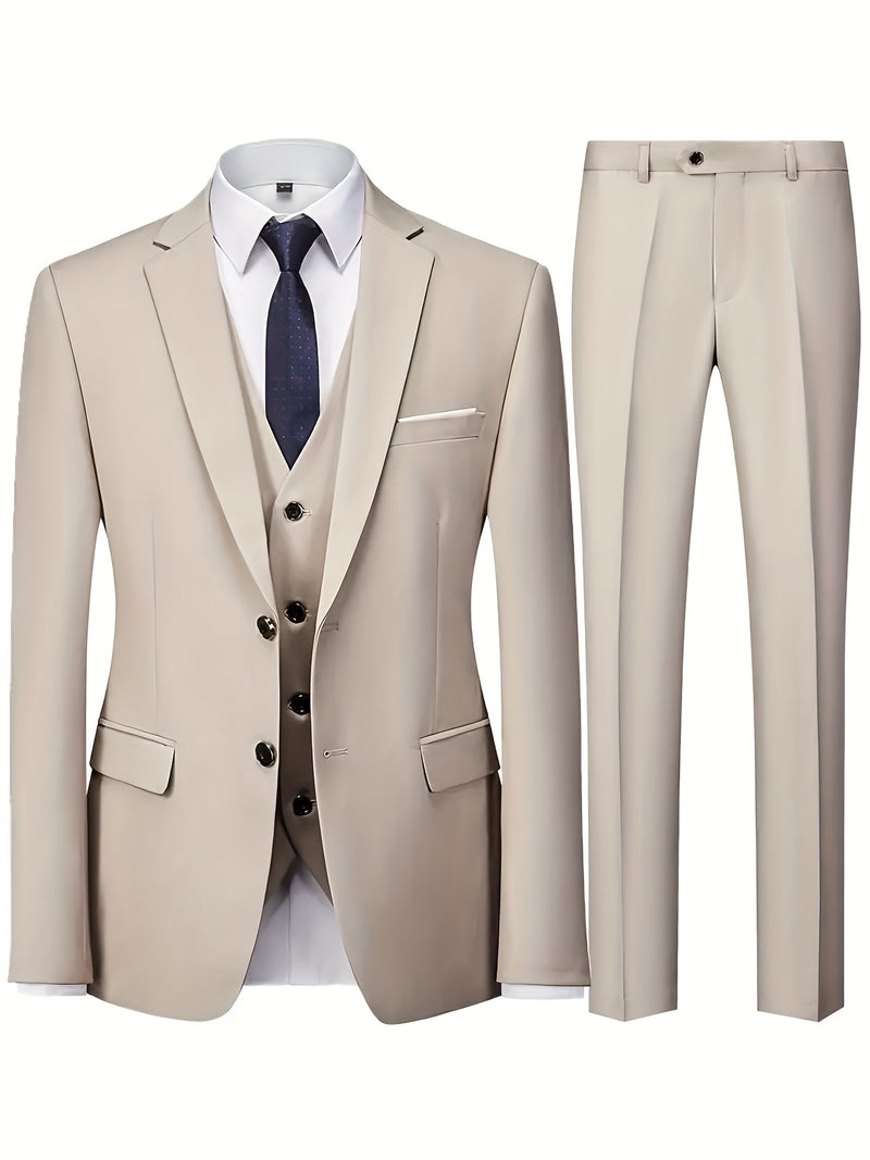 A Men's Three-Piece Suit Consisting of a Blazer.