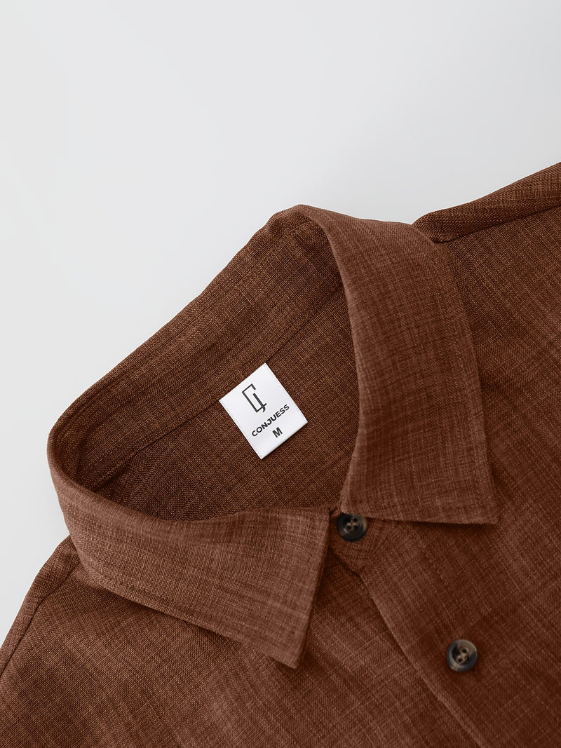 Men's Solid Color Single Patch Pocket Suit Collar Long Sleeve.