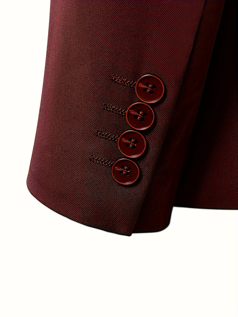 Business Casual 2-Button 3pcs Suit Set.