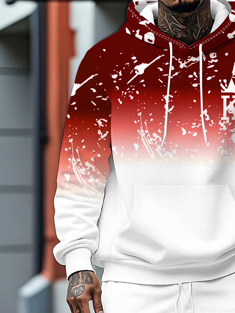 Men's Casual Sportswear Set - Fashionable American Letter.