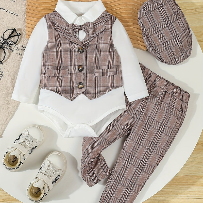 3pcs Elegant Formal Gentleman Outfit for Baby Boys.