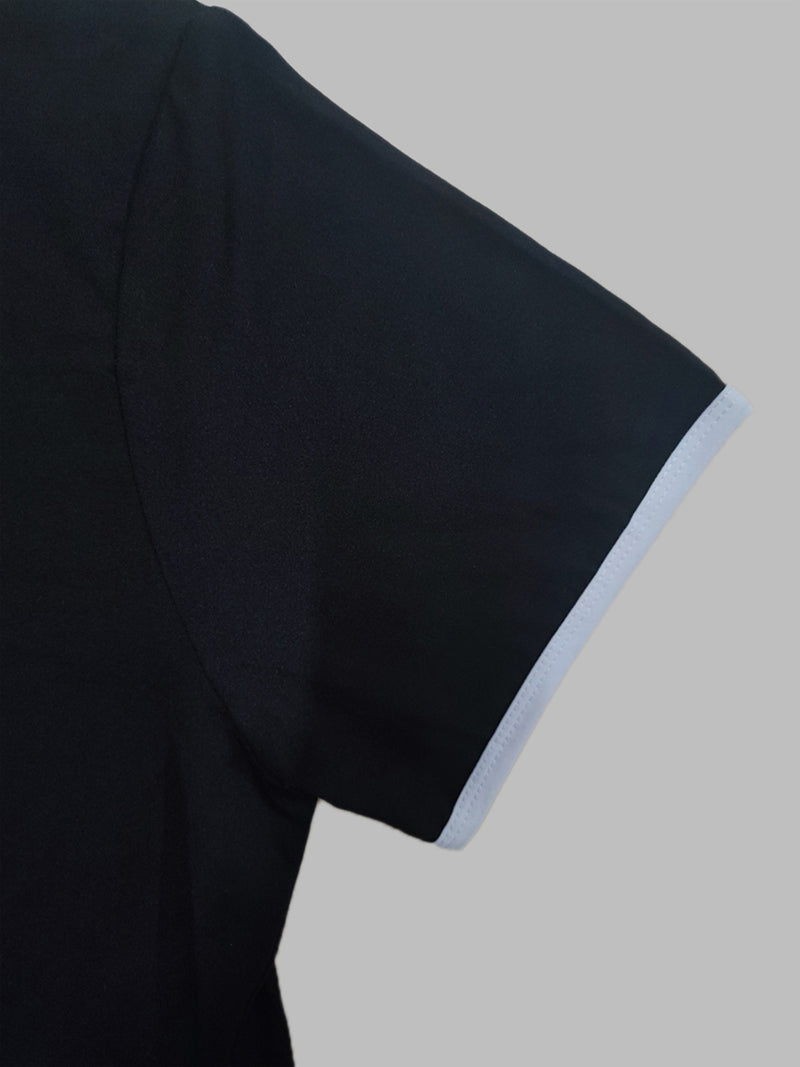 Women's Two-Piece Set Featuring a Cartoon Print of Black And White Cats.