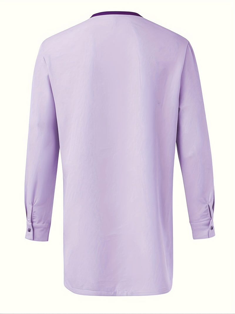 Men'S Casual Two-Piece Set Featuring an African Ethnic Style.