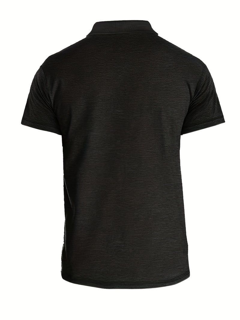 Men's Plaid Collar Pocket T-shirt.