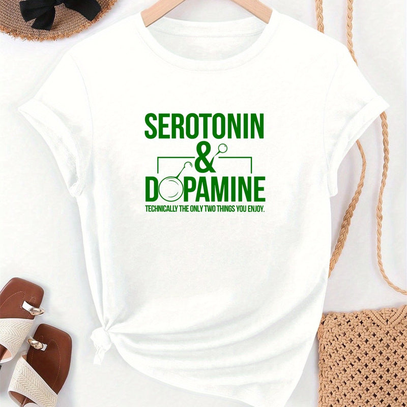 Women's Graphic Summer Casual Short-Sleeve T-Shirt.