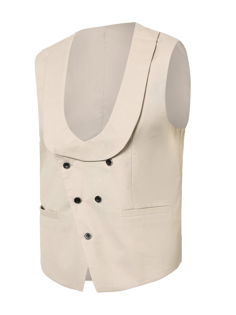 Men's 3pcs Suit Set, Blazer + Vest + Trousers.