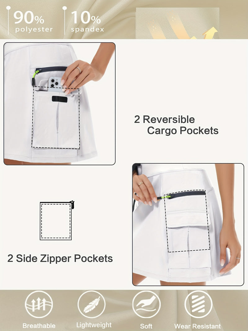 Women's Sports Skorts, Outdoor Hiking Cargo Shorts.