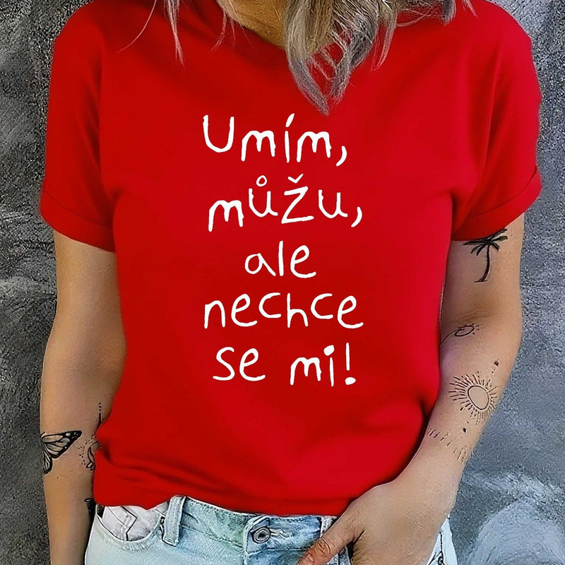 Women's T-Shirt with Short Sleeves.