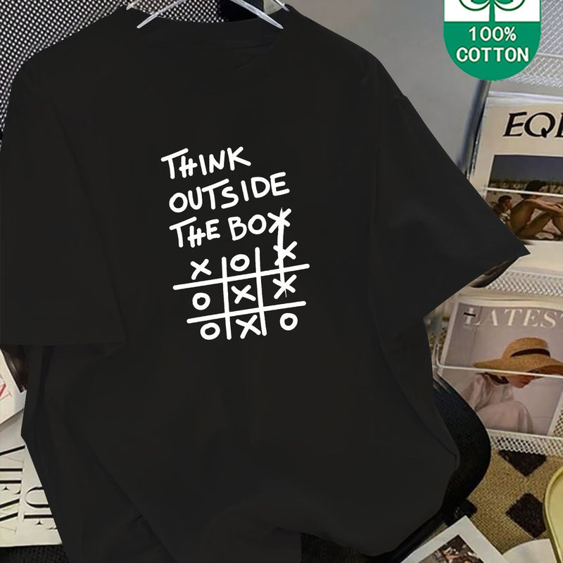 Men's Casual Versatile Trendy Round Neck Heavyweight Cotton T-Shirt.