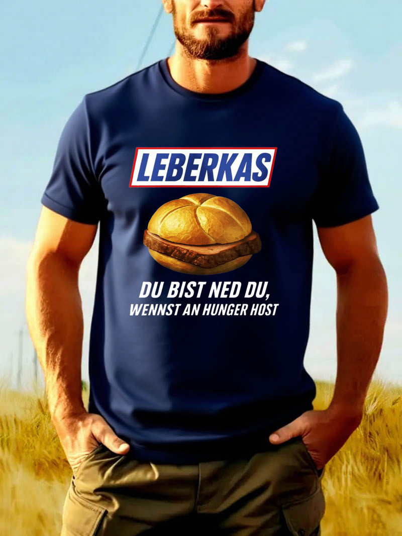 Men's Black T-Shirt Featuring a Liver And Intestines Burger Design.