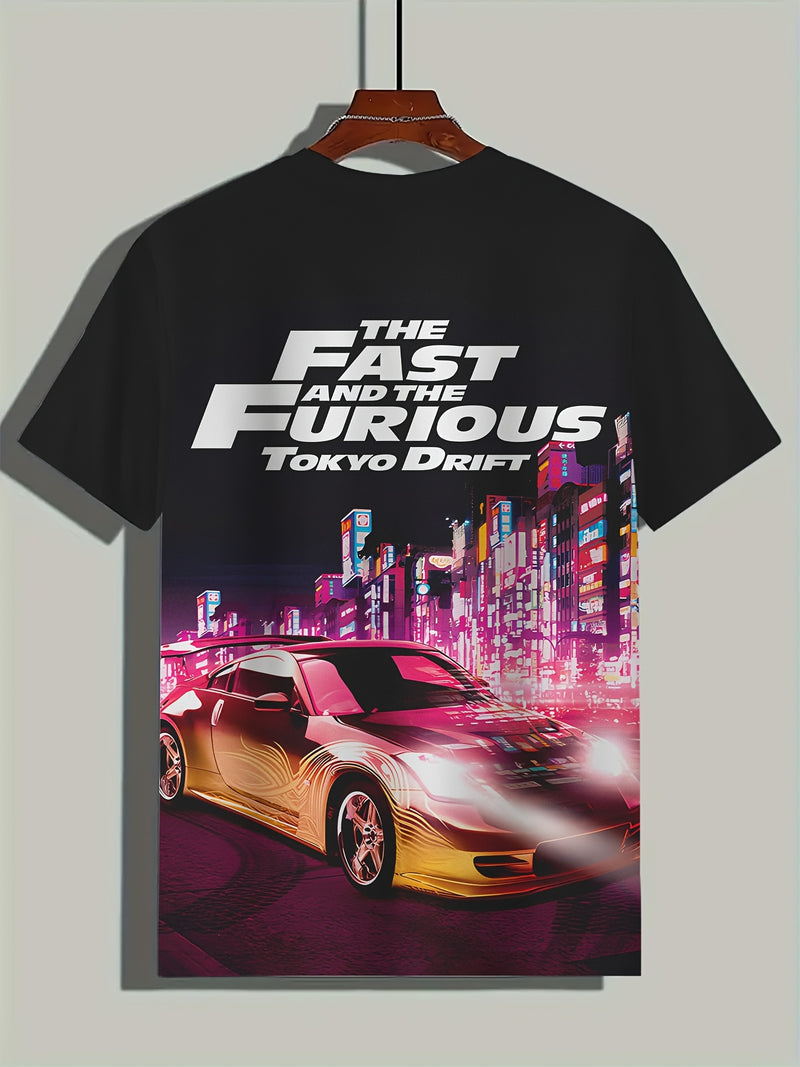 Men’s Printed Outdoor Sports Casual Short-Sleeve T-shirt.