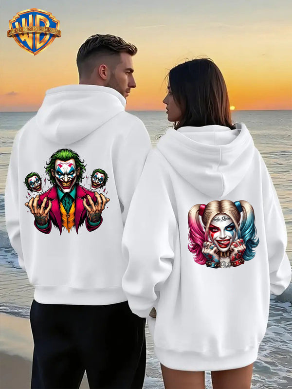Licensed DC Comics Printed Couple Hoodies.