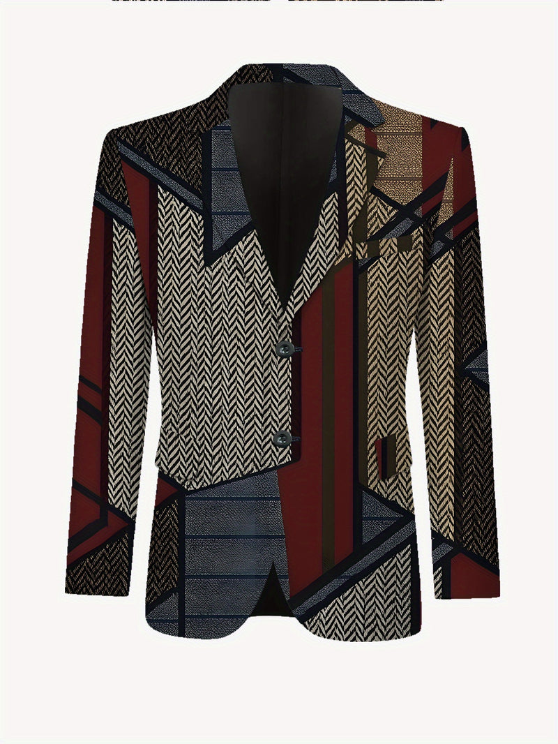 Men'S Plus-Size Suit Set Featuring a Blazer And Trousers.