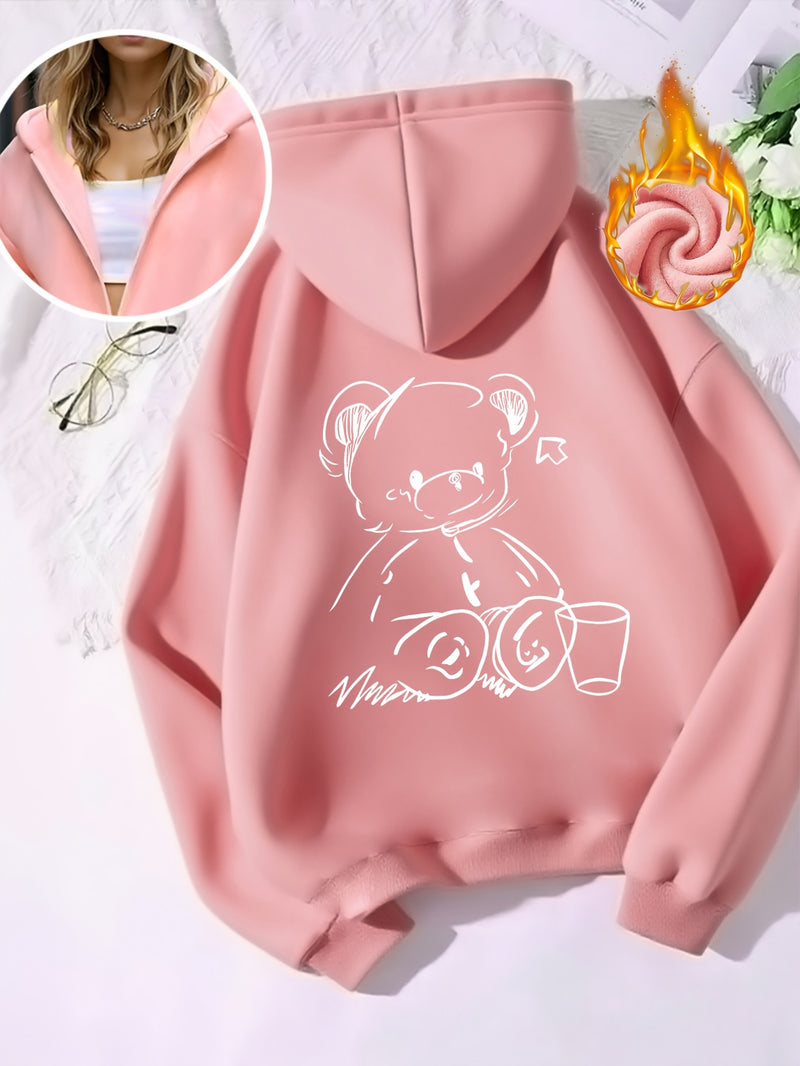 Women's Cozy Fleece Hoodie.