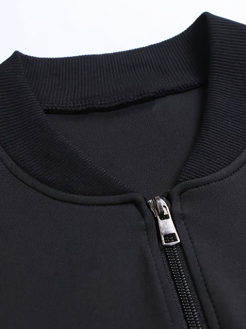 American Casual Stand-up Collar Sweatshirt Jacket for Men, Spring/autumn.