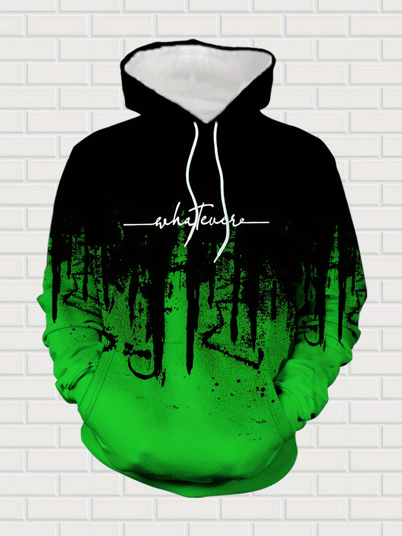 Men's Casual Sweatshirt Set with a Easy Black And Green Color.