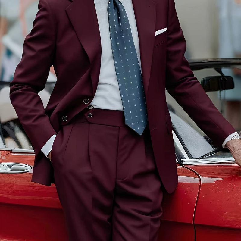 Men'S 2pcs Suit, Including a Blazer And Trousers, Stylish And High-Quality.