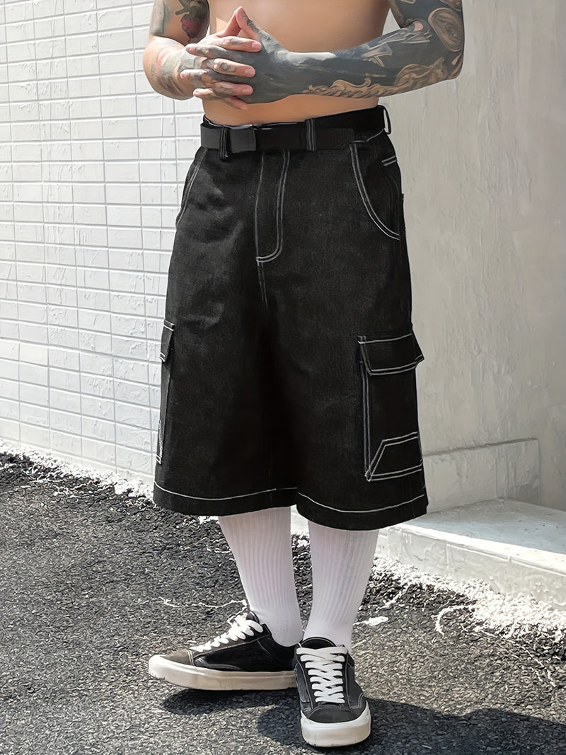 Women’s Letter Embroidered Loose Wide-Leg Shorts.