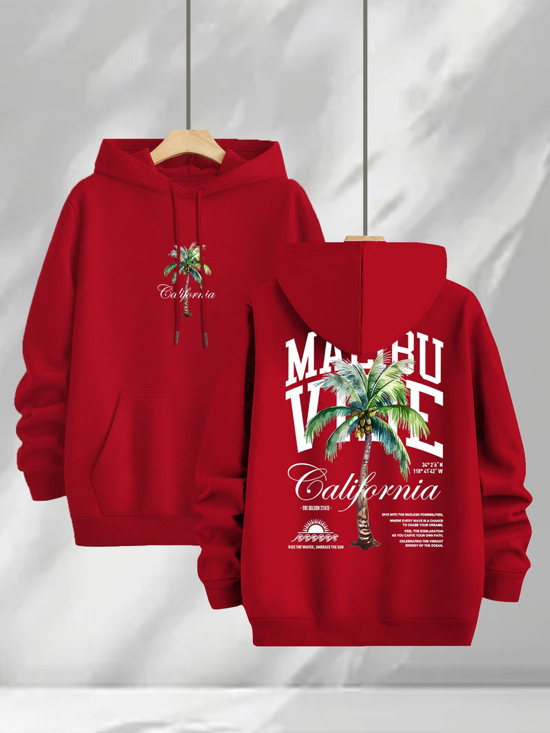 3pcs Trendy Print Sweatshirt, Men's Casual Hooded Sweatshirt.