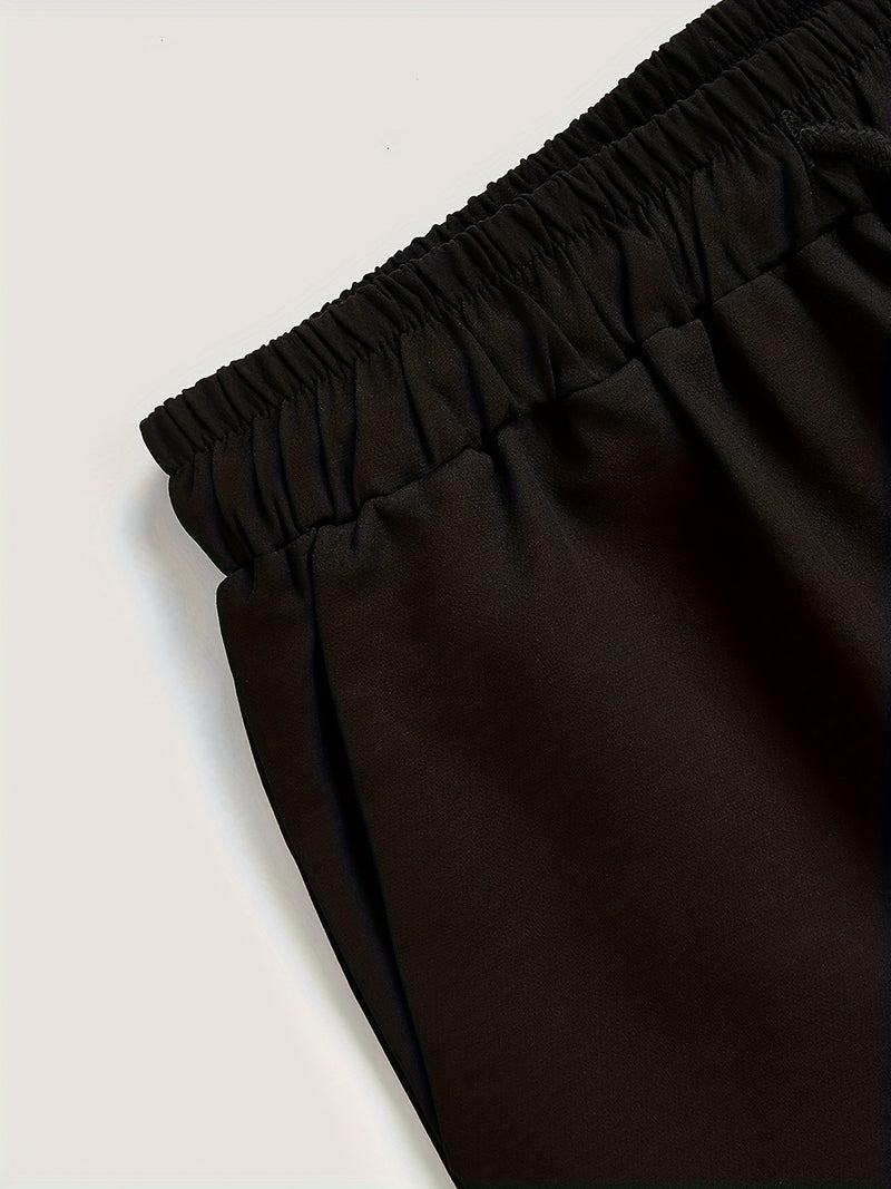 Men's Elegant 2pcs Shirt Set, Embroidered, Round Neck.